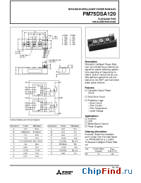 Datasheet PM75DSA120 manufacturer Mitsubishi
